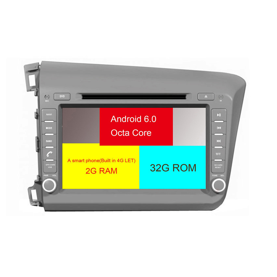 Auto Multimedia Player For honda Civic 2012-2015